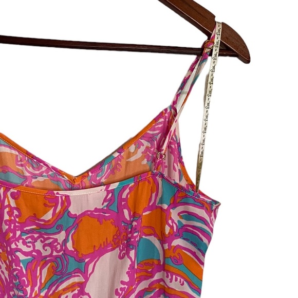 Lilly Pulitzer Deanna Romper Shorely Blue Feeling Tanked Removable Belt Small - Picture 11 of 14